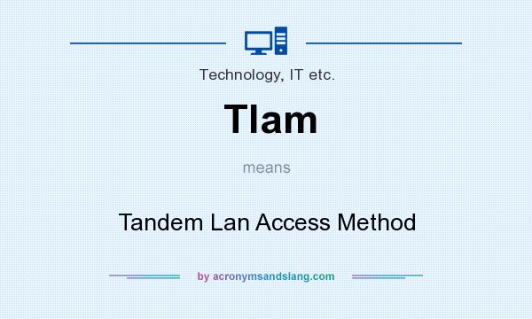 What does Tlam mean? It stands for Tandem Lan Access Method