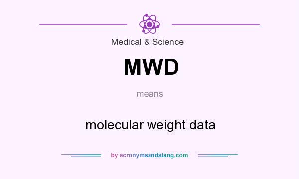 What does MWD mean? It stands for molecular weight data