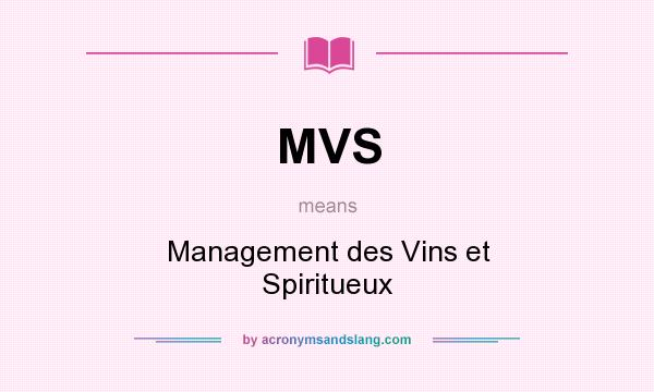 What does MVS mean? It stands for Management des Vins et Spiritueux