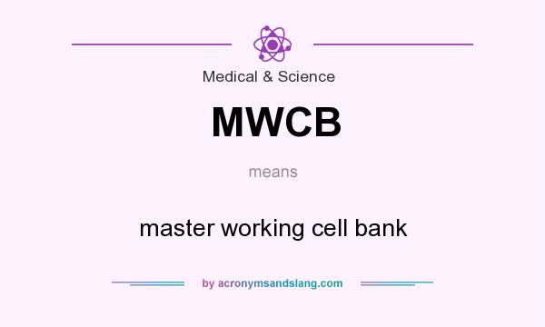 What does MWCB mean? It stands for master working cell bank