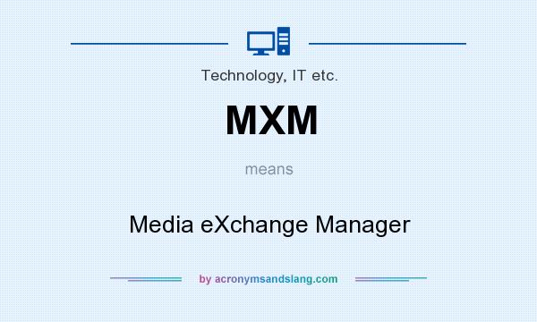 What does MXM mean? It stands for Media eXchange Manager