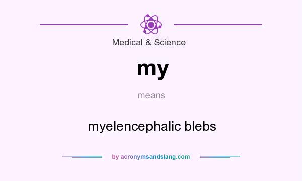 What does my mean? It stands for myelencephalic blebs