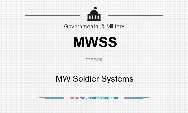 What does MWSS mean? It stands for MW Soldier Systems