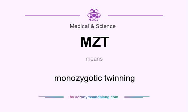 What does MZT mean? It stands for monozygotic twinning