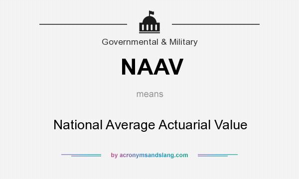 What does NAAV mean? It stands for National Average Actuarial Value