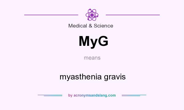 What does MyG mean? It stands for myasthenia gravis