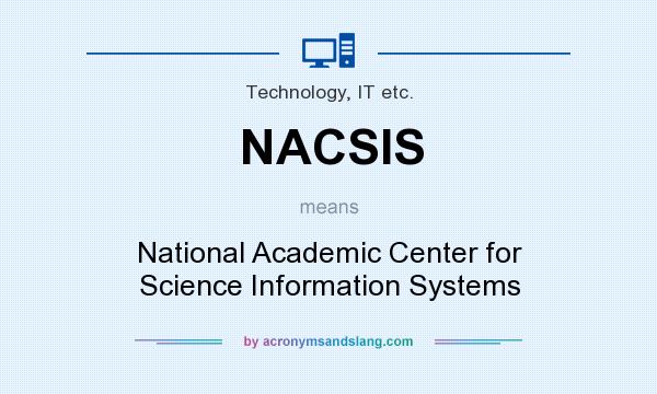 What does NACSIS mean? It stands for National Academic Center for Science Information Systems