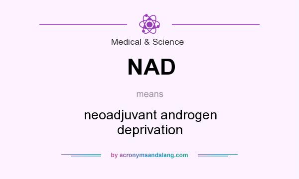 What does NAD mean? It stands for neoadjuvant androgen deprivation