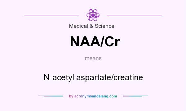 What does NAA/Cr mean? It stands for N-acetyl aspartate/creatine