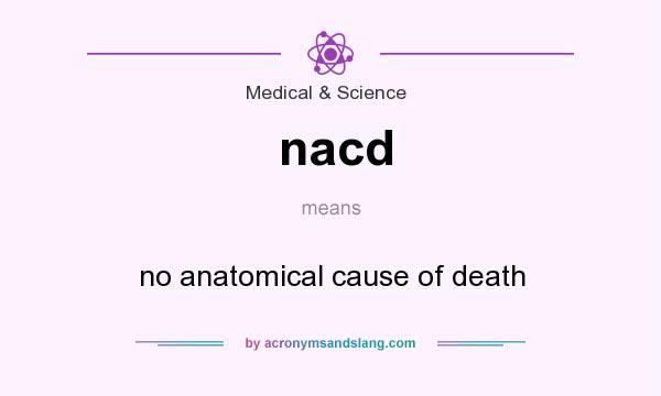 What does nacd mean? It stands for no anatomical cause of death