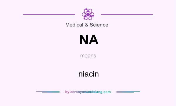 What does NA mean? It stands for niacin