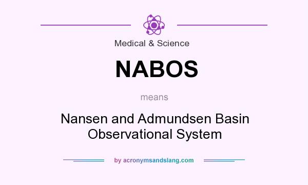 What does NABOS mean? It stands for Nansen and Admundsen Basin Observational System