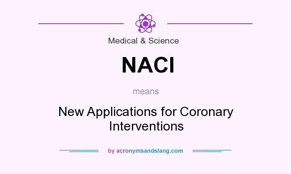 What does NACI mean? It stands for New Applications for Coronary Interventions