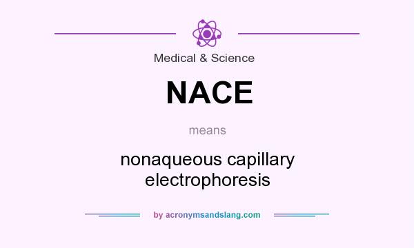 What does NACE mean? It stands for nonaqueous capillary electrophoresis
