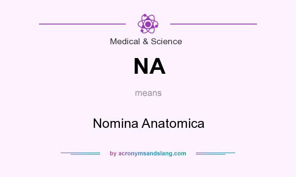 What does NA mean? It stands for Nomina Anatomica