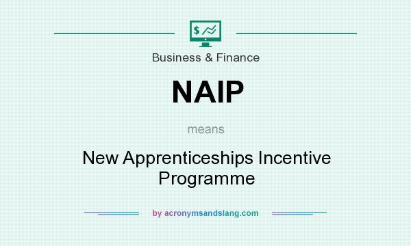 What does NAIP mean? It stands for New Apprenticeships Incentive Programme