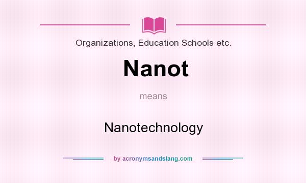 What does Nanot mean? It stands for Nanotechnology