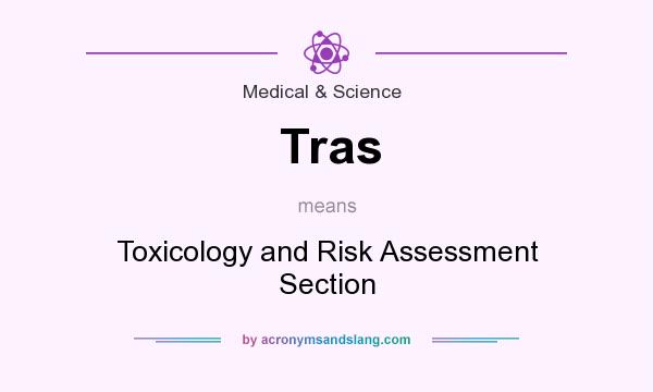 What does Tras mean? It stands for Toxicology and Risk Assessment Section