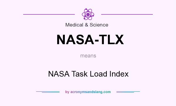 What does NASA-TLX mean? It stands for NASA Task Load Index