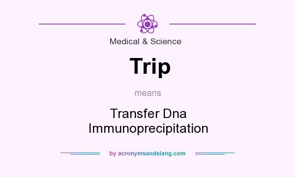 What does Trip mean? It stands for Transfer Dna Immunoprecipitation