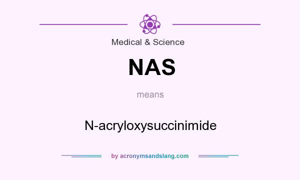 What does NAS mean? It stands for N-acryloxysuccinimide