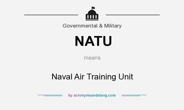 What does NATU mean? It stands for Naval Air Training Unit