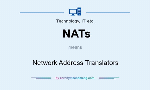 What does NATs mean? It stands for Network Address Translators