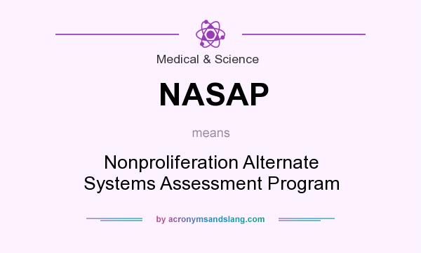 What does NASAP mean? It stands for Nonproliferation Alternate Systems Assessment Program