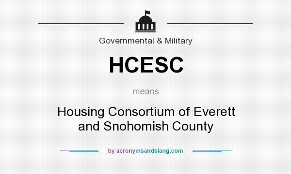 What does HCESC mean? It stands for Housing Consortium of Everett and Snohomish County