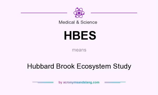 What does HBES mean? It stands for Hubbard Brook Ecosystem Study