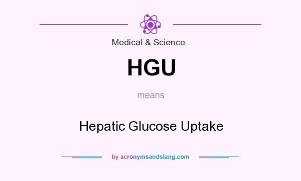 What does HGU mean? It stands for Hepatic Glucose Uptake