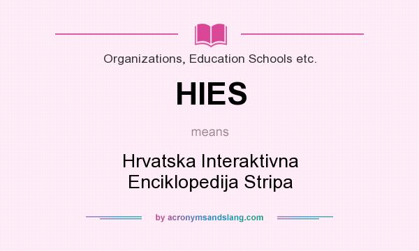 What does HIES mean? It stands for Hrvatska Interaktivna Enciklopedija Stripa