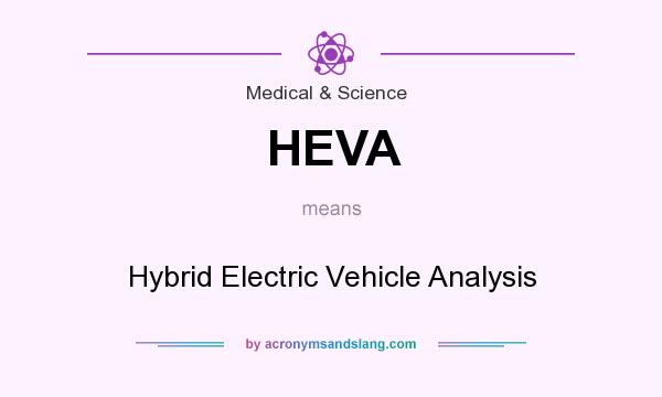 What does HEVA mean? It stands for Hybrid Electric Vehicle Analysis