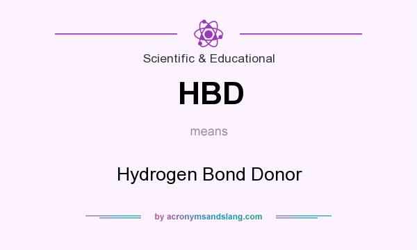 What does HBD mean? It stands for Hydrogen Bond Donor
