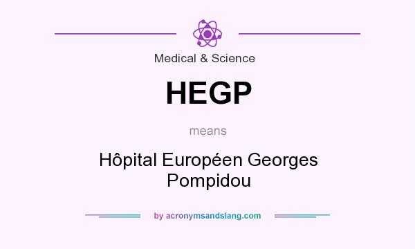 What does HEGP mean? It stands for Hôpital Européen Georges Pompidou