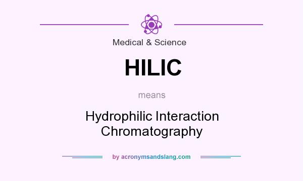 What does HILIC mean? It stands for Hydrophilic Interaction Chromatography