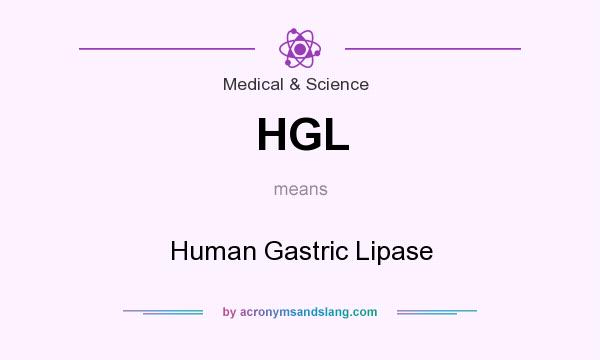 What does HGL mean? It stands for Human Gastric Lipase