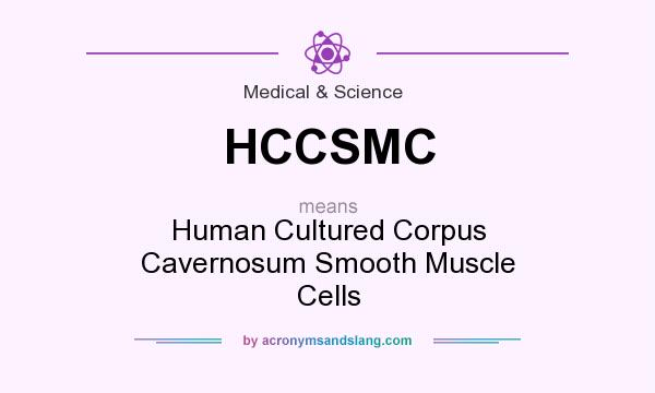 What does HCCSMC mean? It stands for Human Cultured Corpus Cavernosum Smooth Muscle Cells