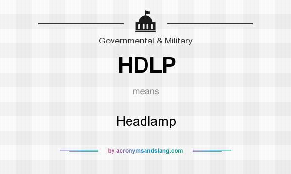 What does HDLP mean? It stands for Headlamp