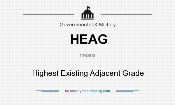 What does HEAG mean? It stands for Highest Existing Adjacent Grade