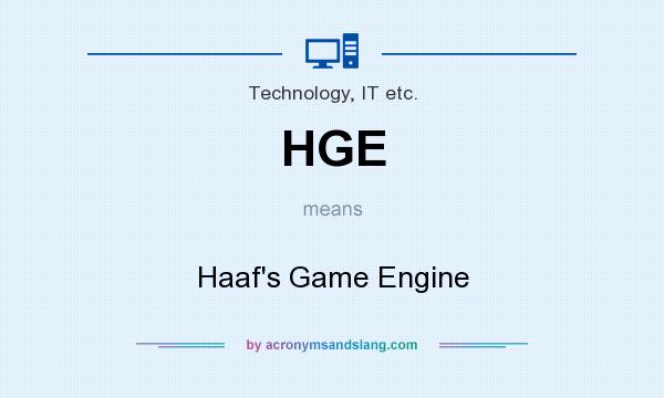 What does HGE mean? It stands for Haaf`s Game Engine