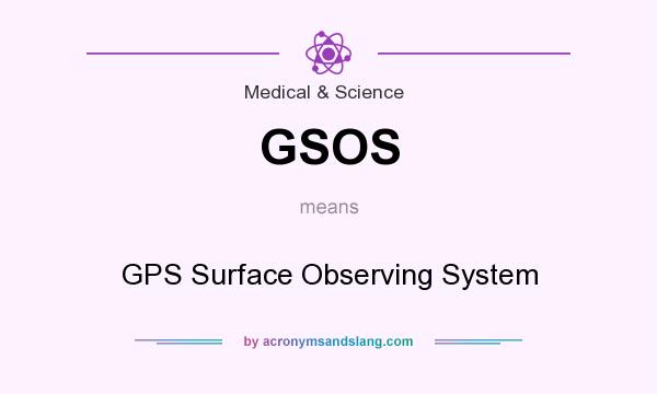 What does GSOS mean? It stands for GPS Surface Observing System