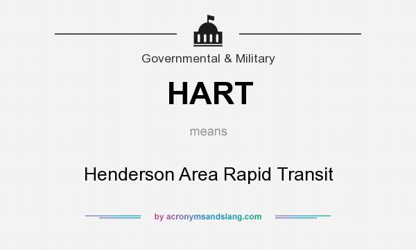 What does HART mean? It stands for Henderson Area Rapid Transit