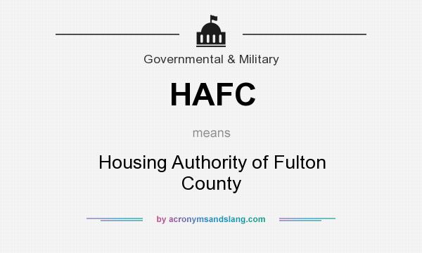 What does HAFC mean? It stands for Housing Authority of Fulton County