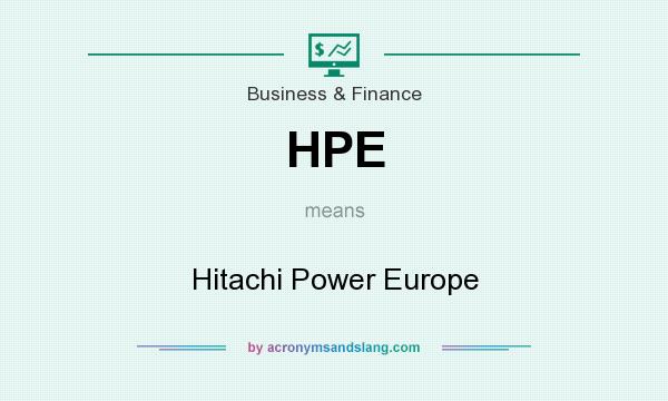 What does HPE mean? It stands for Hitachi Power Europe