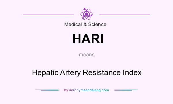 What does HARI mean? It stands for Hepatic Artery Resistance Index