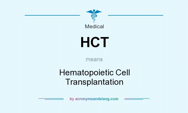 What does HCT mean? It stands for Hematopoietic Cell Transplantation