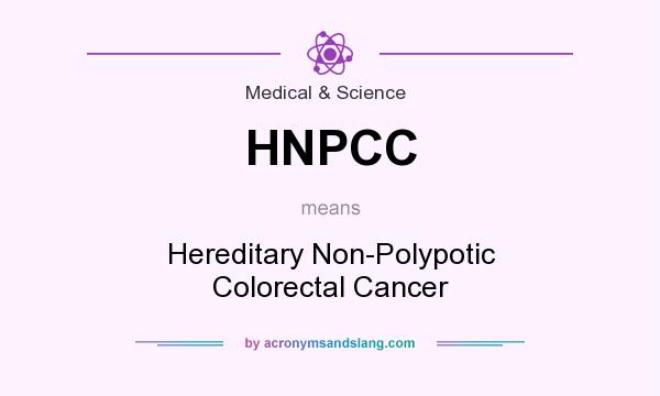 What does HNPCC mean? It stands for Hereditary Non-Polypotic Colorectal Cancer