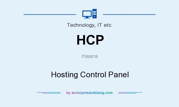 What does HCP mean? It stands for Hosting Control Panel