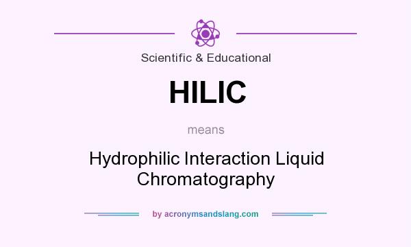 What does HILIC mean? It stands for Hydrophilic Interaction Liquid Chromatography